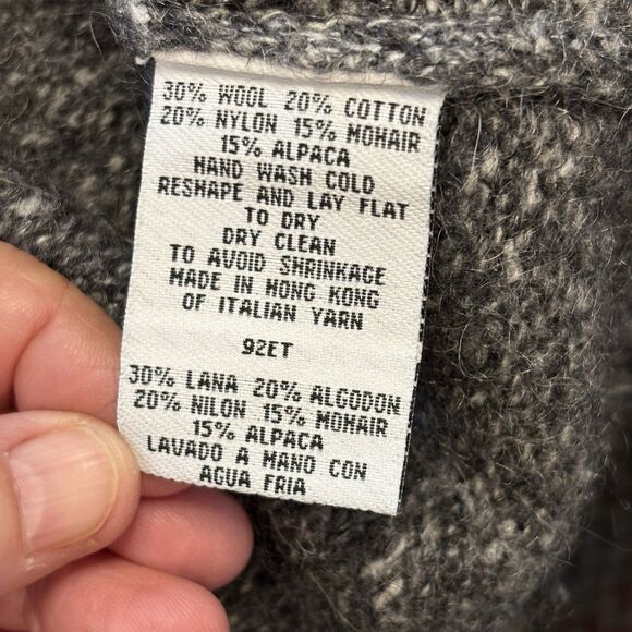 Vintage Eileen Fisher Wool Alpaca Mohair  Button-up Cardigan with Pockets SZ MP - Picture 11 of 15